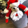 Handmade Unique Christmas Santa Sofa Organizer, Funny Gift Idea Image 2