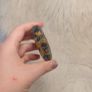 black and yellow tourmaline in quartz palmstone Image 4