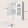 Bathroom Storage Cabinet with Large drawer, 60x30x89cm, White Freestanding Floor Cabinet, Adjustable Shelf & Anti-Tip Kit, Slim Bathroom Cupboard Organiser, 30cm Deep Image 3