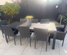 Large garden table and chairs
