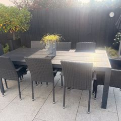 Large garden table and chairs