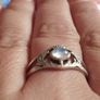 Vintage 925 sterling silver ring with moonstone. Image 4