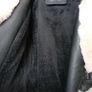 black faux leather fur lined biker jacket Image 4