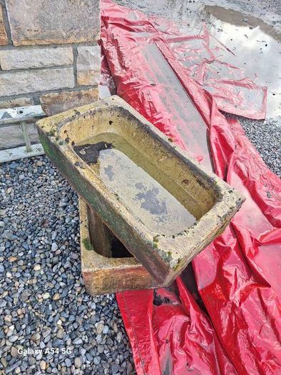 antique ceramic troughs
