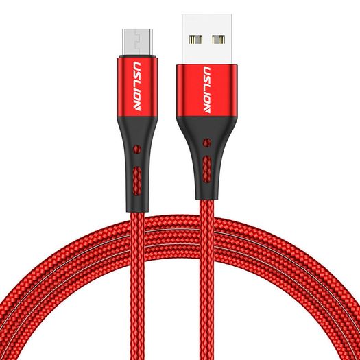 USLION Micro USB Fast Charging QC 3.0-2.0 2A (3M) & Data Sync Nylon Braided Cable (Brand New/Warranty)