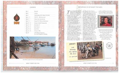 1996 Jersey (Channel Islands) Stamp Year Book (softback) issued by Jersey Post with 14 images of contents