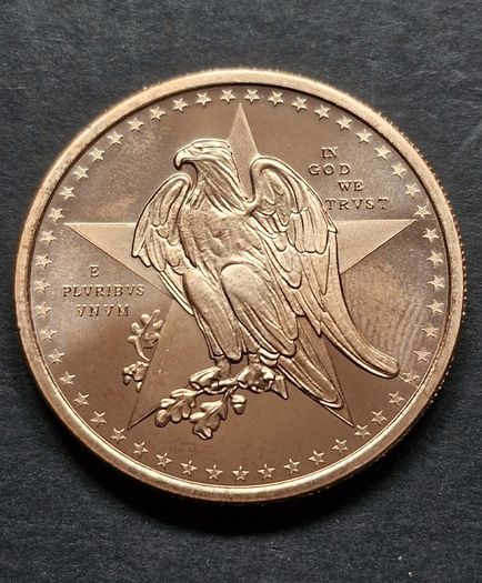 1 Avdp Oz Copper Remember the Alamo Round