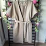 coat oasis oatmeal wrap coat size medium Image 3