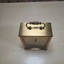 VINTAGE WM WIDDOP carraige clock gold tone with roman numerals mantel clock Image 7