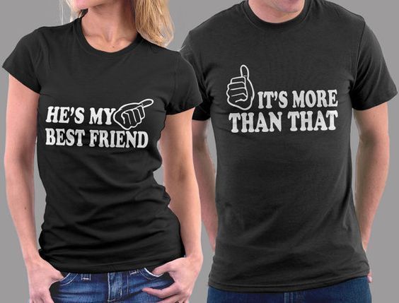 Best Friends Couple T-shirts  Tops Tees For Valentines Day Gift Present