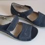 Waldlaufer Hilena Denver Jeans Nubuck Leather Womens Wide Fit Adjustable Sandals UK3 New In Box CAN POST Image 7