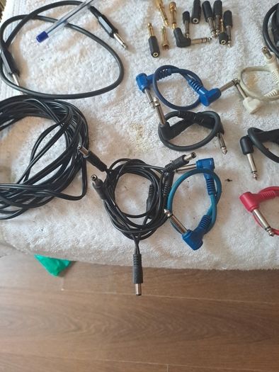 Guitar jacks and microphone.