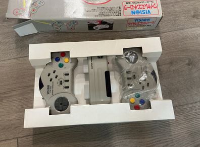 SNES Super Famicom Vision wireless controller pad set boxed VRJ-396S mint condition free shipping