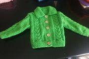 Hand knit baby cardigan