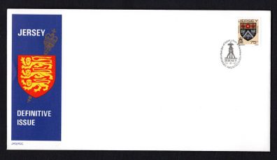 1987 Jersey 75p Remon Family Arms Definitive Stam First Day Cover (FDC)