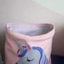 baby pink black out curtains unicorn basket and canvas Image 4
