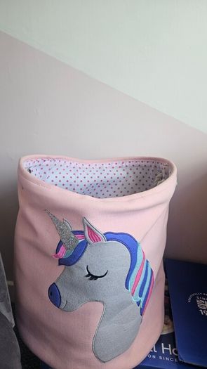 baby pink black out curtains unicorn basket and canvas