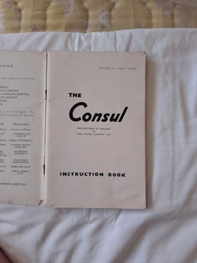 Ford Consul Instruction Booklet 1957