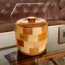 Mid Century Cambridgeware Chequered Ice Bucket 1960s Image 4