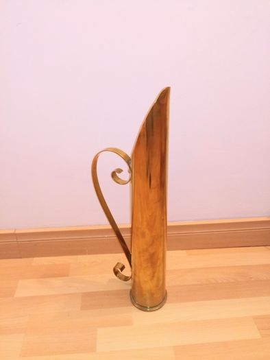 Huge Trench Art Made From Large Calibre Artillery Shell In Brass 62cm/24inch High