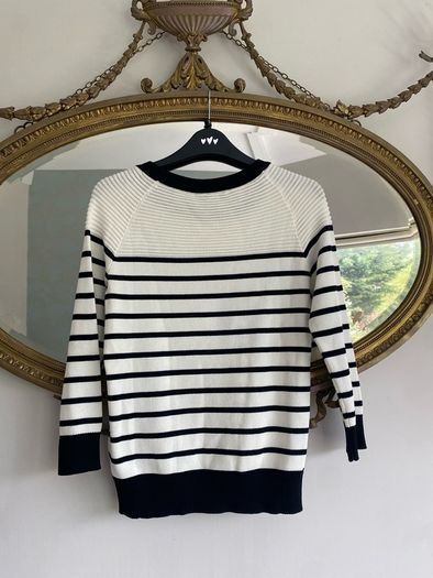 Caractere Black & White Striped Jumper Pullover Brand New Size S RRP e 79