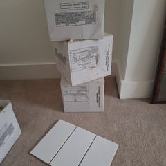 white ceramic tiles 20cm x 10cm  3 boxes