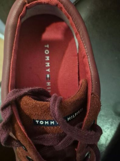 men's Tommy Hilfiger sneakers in a reddish-brown color
