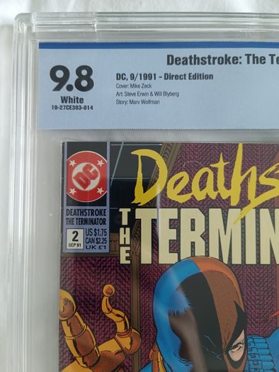 Deathstroke the Terminator Issue 2 CBCS / CGC 9.8 Certified Graded Comic Framed  DC