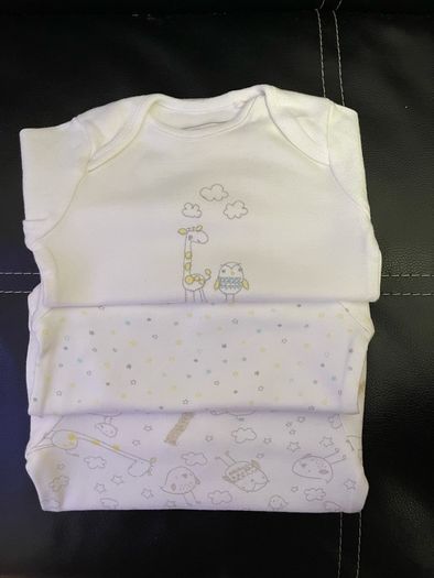 Next baby vests set unisex up to 1 month