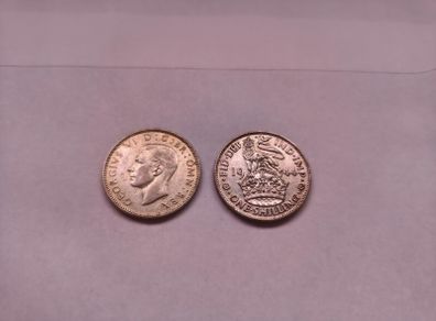 Various Years - UK silver Shillings 1920-1946