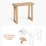 91.5 cm Console Table, Modern Desk Behind the Couch, Wooden Rectangle Entrance Desk, Narrow Long Sofa Table Accent Stand, Ideal for Hallway Image 5