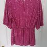 Ladies Lipsy Cerise Pink Sequin Top Size 10 Image 2