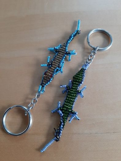 Lizard beady keyrings