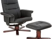 Recliner Chair with Footstool Faux Leather - Free Delivery Nationwide