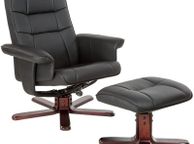 main image for ad Recliner Chair with Footstool Faux Leather - Free Delivery Nationwide