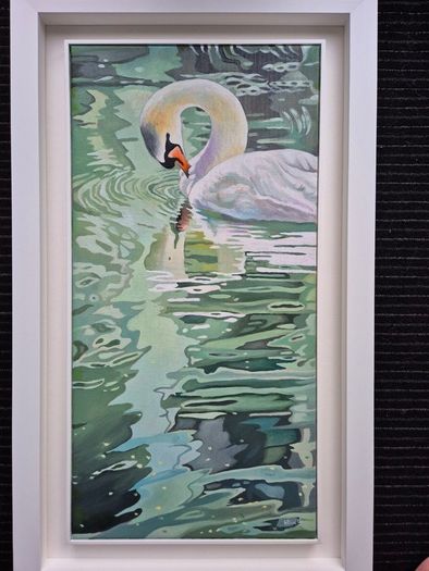 Echos of the Swan | oil painting | Framed