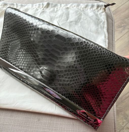 Michael Kors metallic snakeskin effect clutch bag