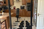 Squat Stands Heavy (rated 350kg) + Gym Weight Set!