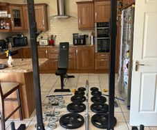 Squat Stands Heavy (rated 350kg) + Gym Weight Set!
