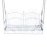 Garden Outdoor Solid Metal 2-Seater Swing Chair Hanging Hammock Garden Furniture Balcony White - 118Lx 58W x 57H cm (FREE POSTAGE) Image 5