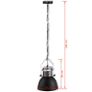 Ceiling Lamp 2 pcs Height-adjustable Modern Black Metal Image 8