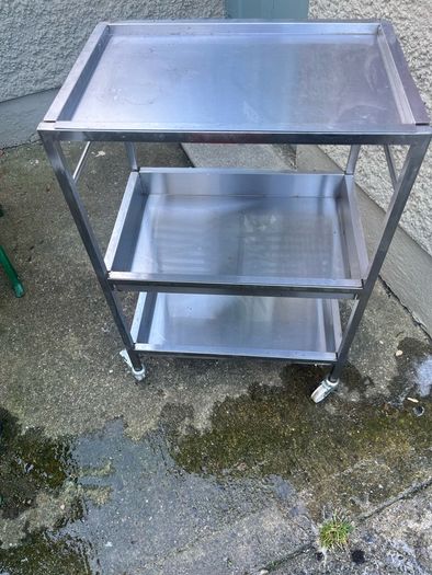 3 Tier stainless steel trolley