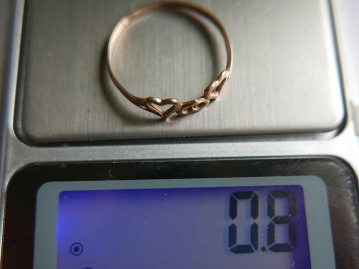 9ct Gold 375 Gold Heart Ring. Minimalist gift with love ring, Dainty Heart Band, Gift For Girlfriend size P