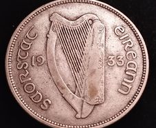 #868 - Ireland - 1933 - Florin - Silver - KM.7