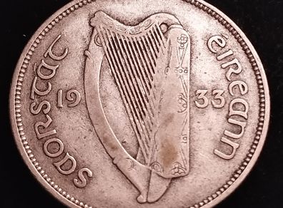 #868 - Ireland - 1933 - Florin - Silver - KM.7