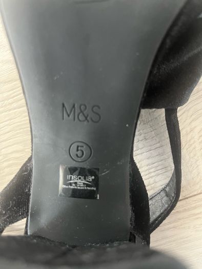 M&S Black suede platform sandals