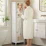 Tall Bathroom Cabinet with Full Length Mirror White 160 cm Image 2