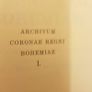 Archivum Coronae Regni  Bohemiae.tomus RARE 1935 EDITION. Image 6