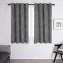 MULTIPLE SIZES AVAILABLE Blackout Curtains, Thermal Insulated Curtains, Wave Line Foil Printed Ring Top Curtains for Girls Bedroom, 46 x 54 Inch(Width x Length), Light grey, 2 panels (FREE SHIPPING) Image 5