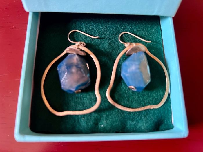 Fabulous Lapis Luzli Statement Earrings
